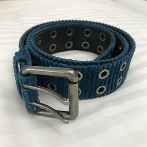Beautiful Blue Corduroy Belt